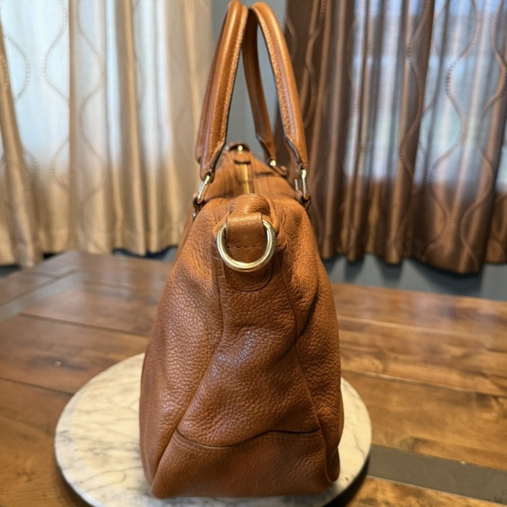 Coach Central Satchel F55662 Saddle Brown Pebbled Leather 14x9x5" Bag $395 MSRP! - Picture 6 of 16